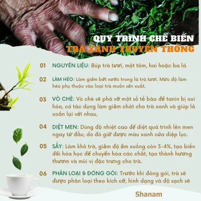 quy trình chế biến trà xanh truyền thống 