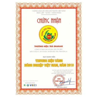 Chứng nhận thương hiệu shanam